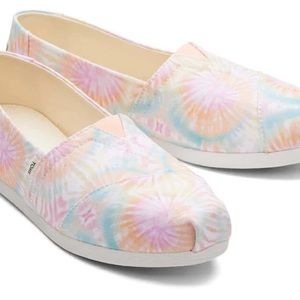 Toms Candy Pink Tie Dye Canvas